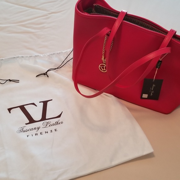 Tuscany red leather bag - Picture 2 of 3